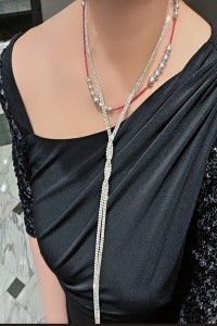 Midnight Ruby & Pearl Necklace